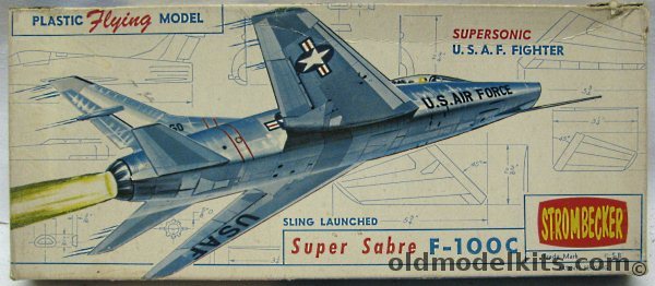Strombecker 1/58 F-100C Super Sabre - Flying Model Kit, SM50-89 plastic model kit